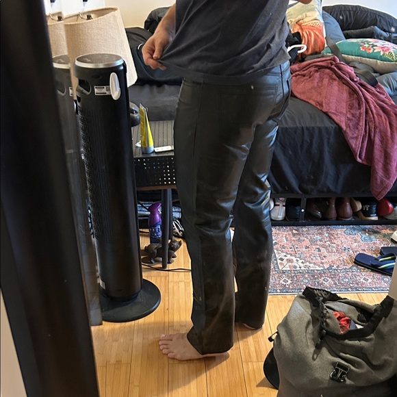 GAP Men's vintage laether pants. Bootcut/wide leg. - Picture 3 of 6